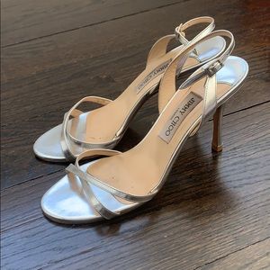 Mirror, silver leather heels